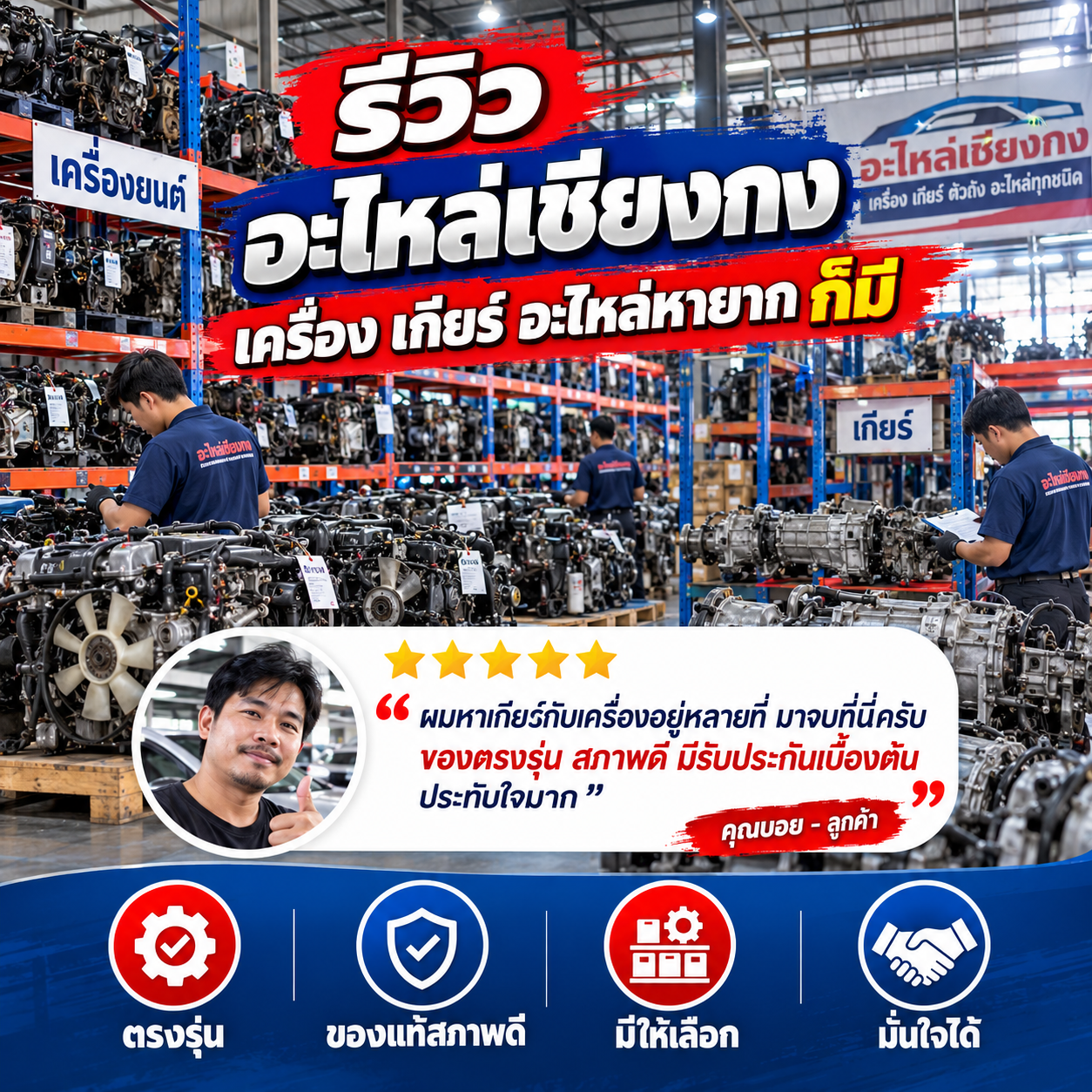 รีวิวลูกค้าร้านอะไหล่รถแม็คโคร ภาพที่ 3