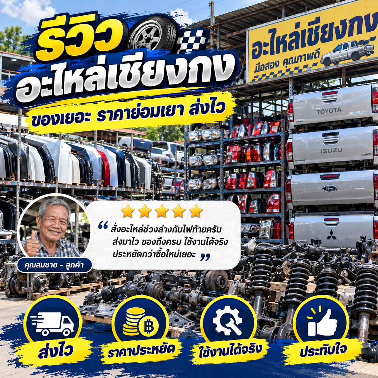 รีวิวลูกค้าร้านอะไหล่รถแม็คโคร ภาพที่ 4