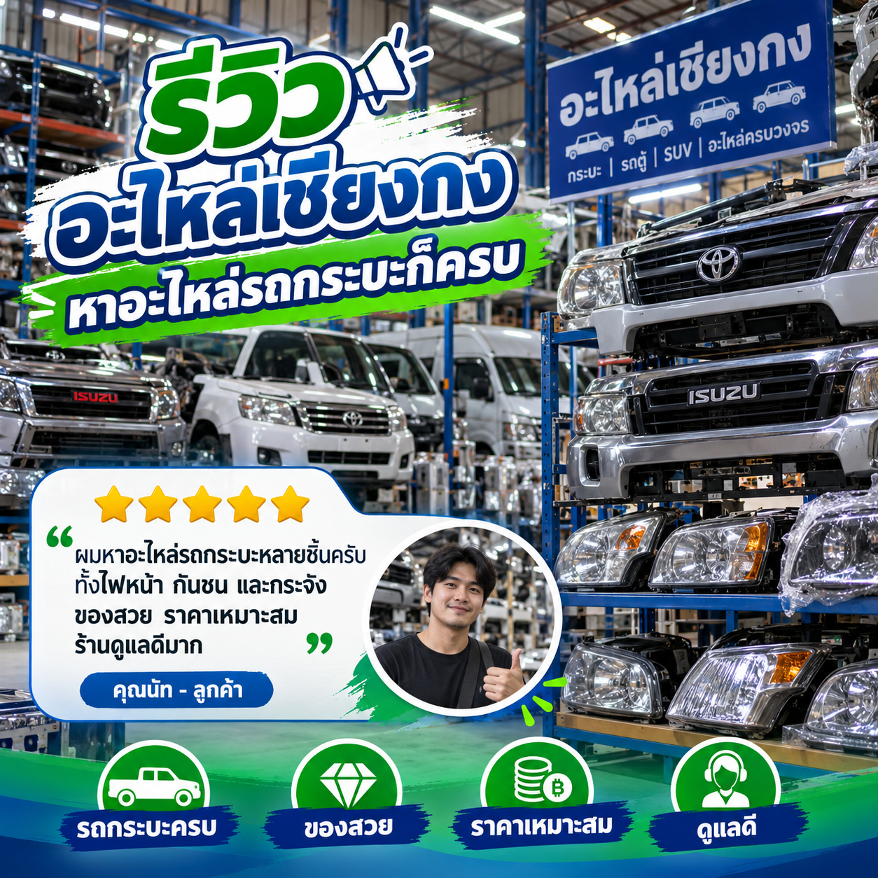 รีวิวลูกค้าร้านอะไหล่รถแม็คโคร ภาพที่ 6