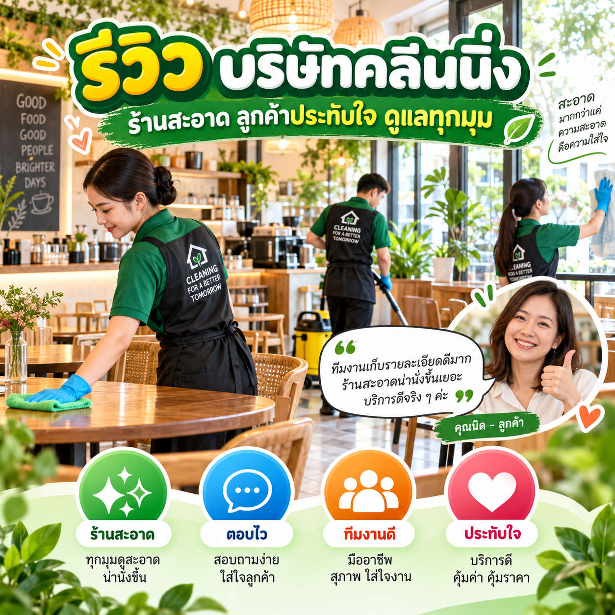 รีวิวบริษัทคลีนนิ่ง จากคุณอนุชา ร.