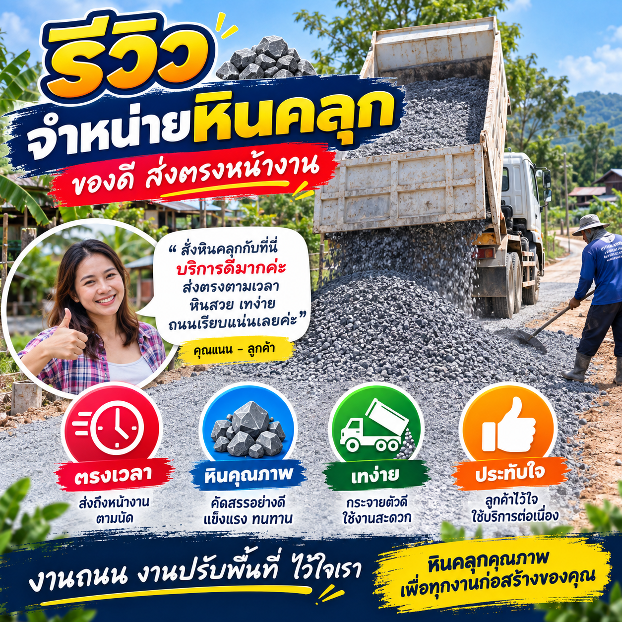 รีวิวลูกค้า คุณวิภาวรรณ ส. - โรงโม่หิน