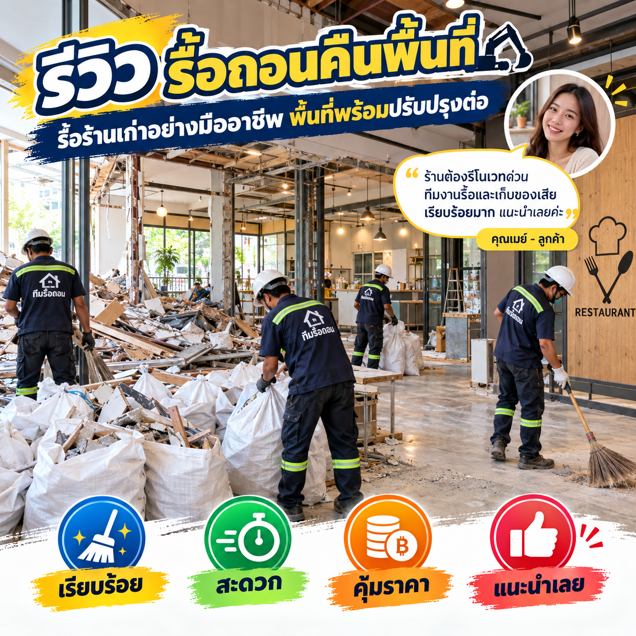 รีวิวบริษัทรับคืนสภาพพื้นที่เช่า จากคุณอนุชา ม.